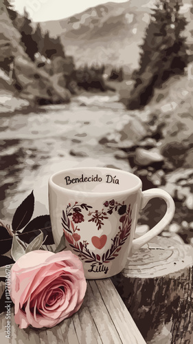 coffee cup mockup design illustration