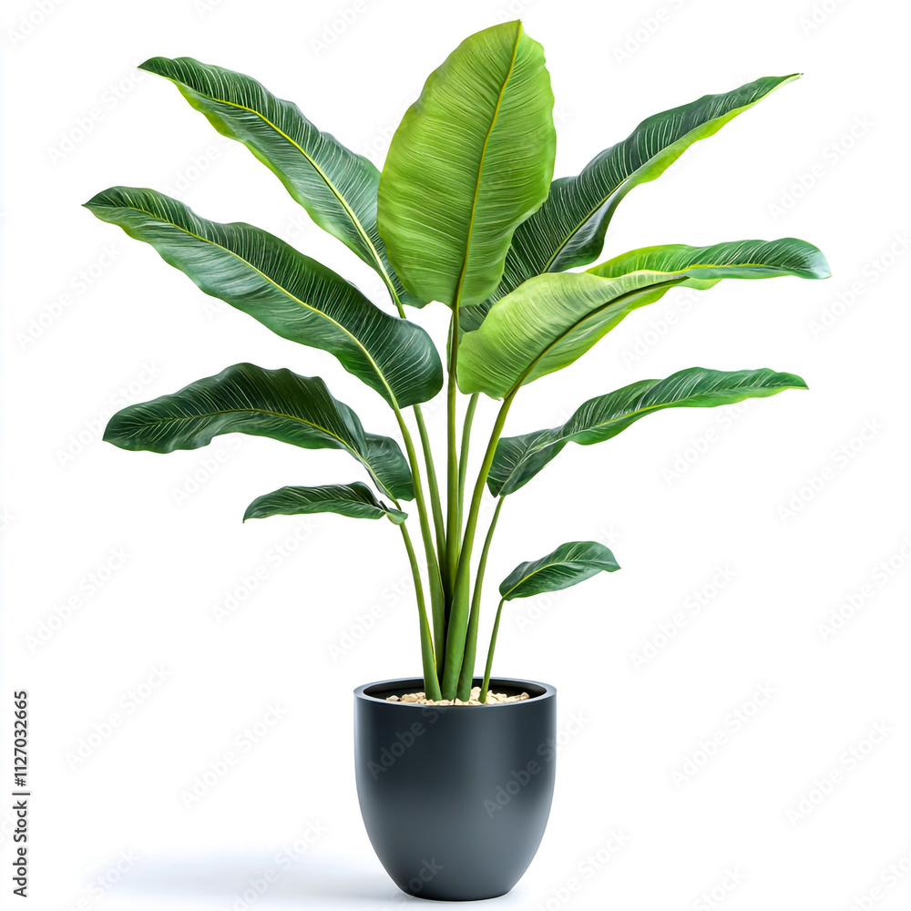 Decorative banana plant isolated on white background. Decorative banana plant isolated on white background.