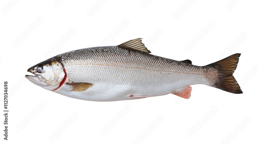 Fototapeta premium fresh fish on white background