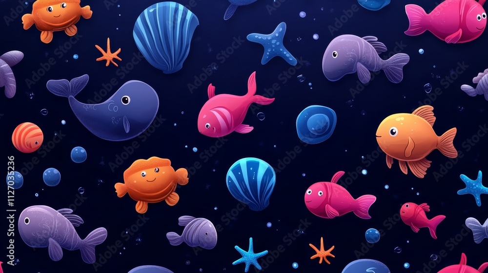 A kaleidoscope of colors, discovering the beauty of tropical fish in the ocean's depths A kaleidoscope of colors, discovering the beauty of tropical fish in the ocean's depths