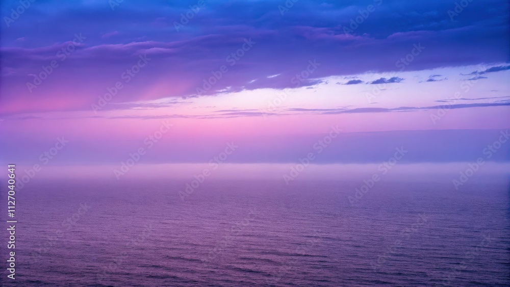 A serene and ethereal seascape with a hazy purple sky, where the ocean meets the horizon in a soft and dreamy embrace. A serene and ethereal seascape with a hazy purple sky, where the ocean meets the horizon in a soft and dreamy embrace.