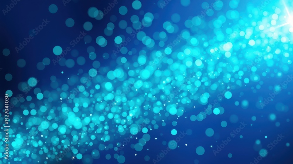 Abstract Blue Bokeh Background with Bright Glowing Particles and a Sparkling Effect Abstract Blue Bokeh Background with Bright Glowing Particles and a Sparkling Effect