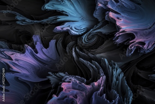 Abstract dark motion background with a liquid-like texture