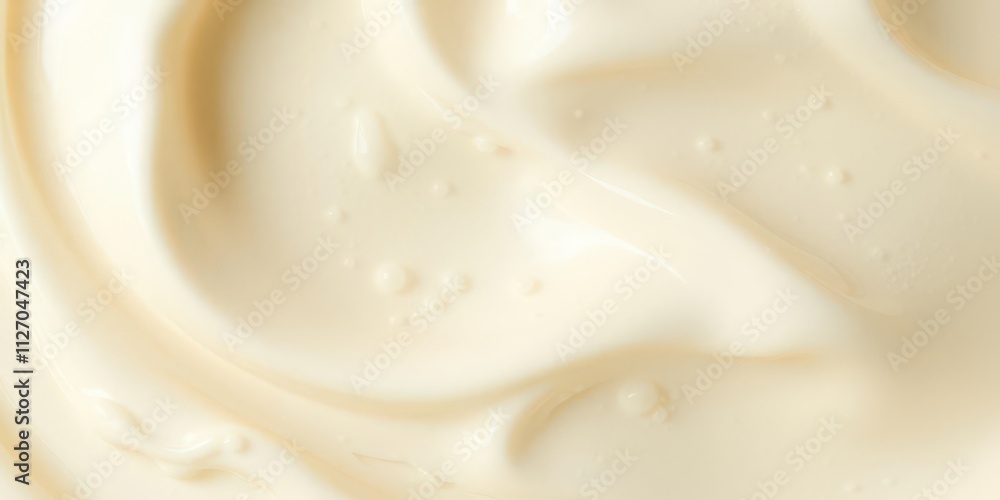 Smooth and creamy vanilla ice cream texture with swirls and air bubbles, background Smooth and creamy vanilla ice cream texture with swirls and air bubbles, background