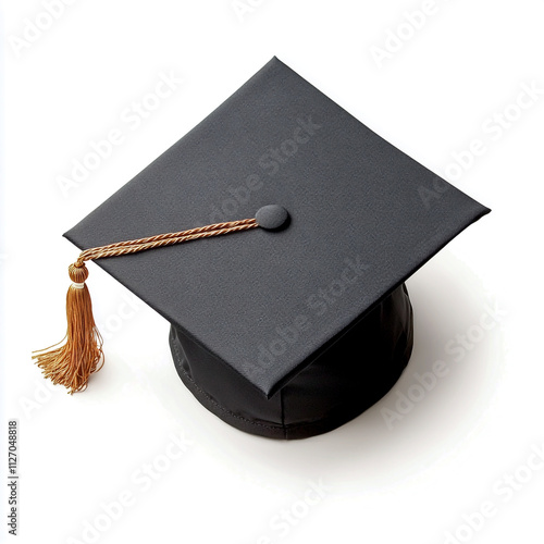 College graduation cap isolated on white background. photo