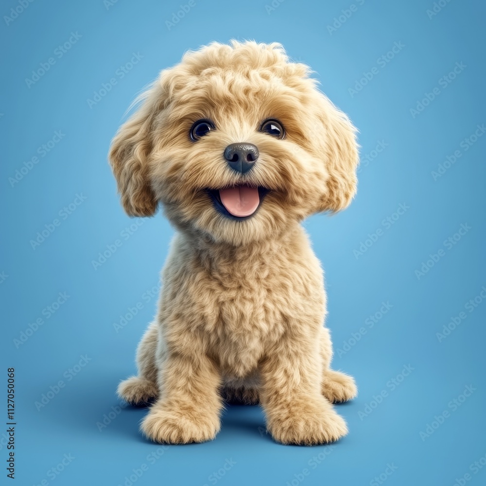 Adorable fluffy puppy with bright eyes and joyful expression Adorable fluffy puppy with bright eyes and joyful expression
