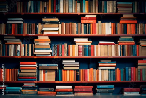 A spacious library scene promoting World Book Day, symbolizing education and the love for books. photo