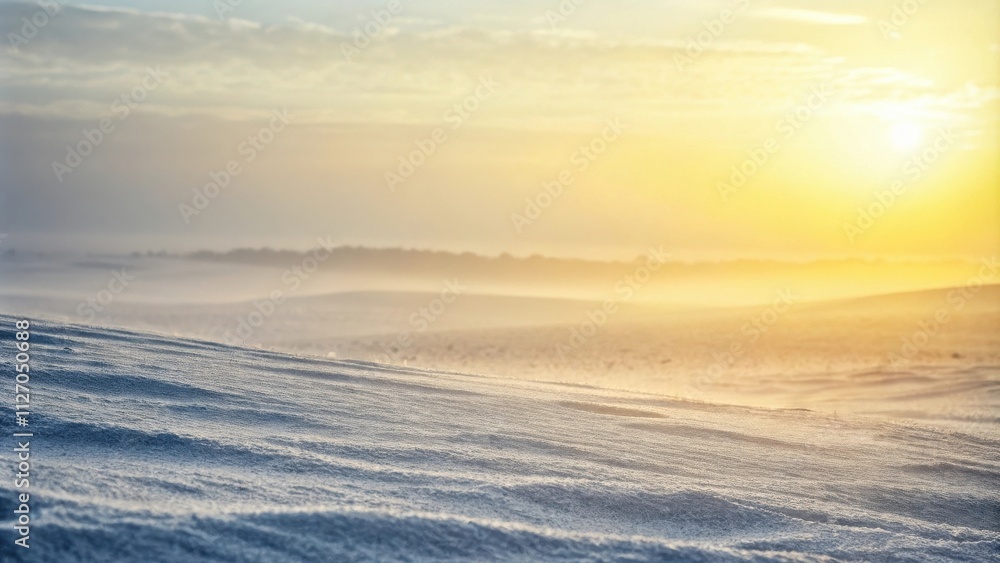 A soft, snowy landscape bathed in the golden light of the rising sun, creating a peaceful and ethereal scene. A soft, snowy landscape bathed in the golden light of the rising sun, creating a peaceful and ethereal scene.