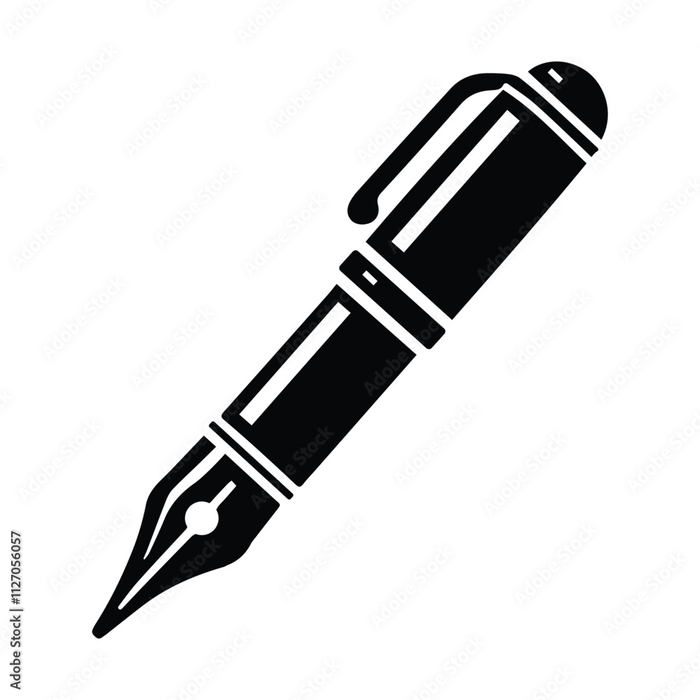 vector black pen on a white background vector black pen on a white background