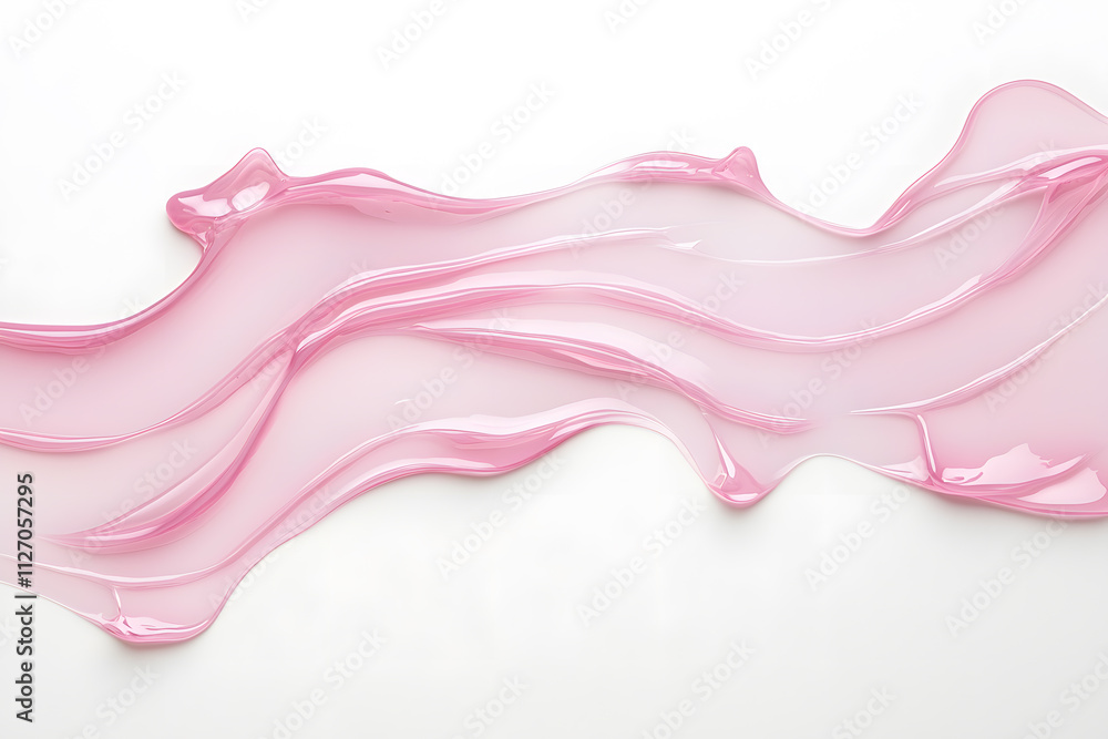 Pink gel lip balm smudge isolated on background. Pink gel lip balm smudge isolated on background.