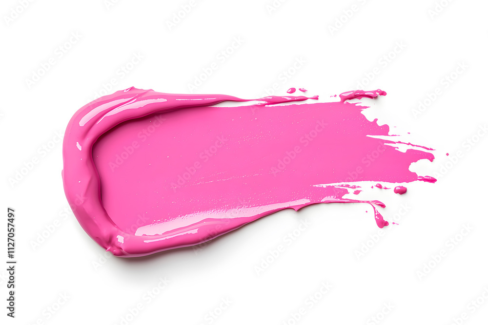 Pink gel lip balm smudge isolated on background. Pink gel lip balm smudge isolated on background.