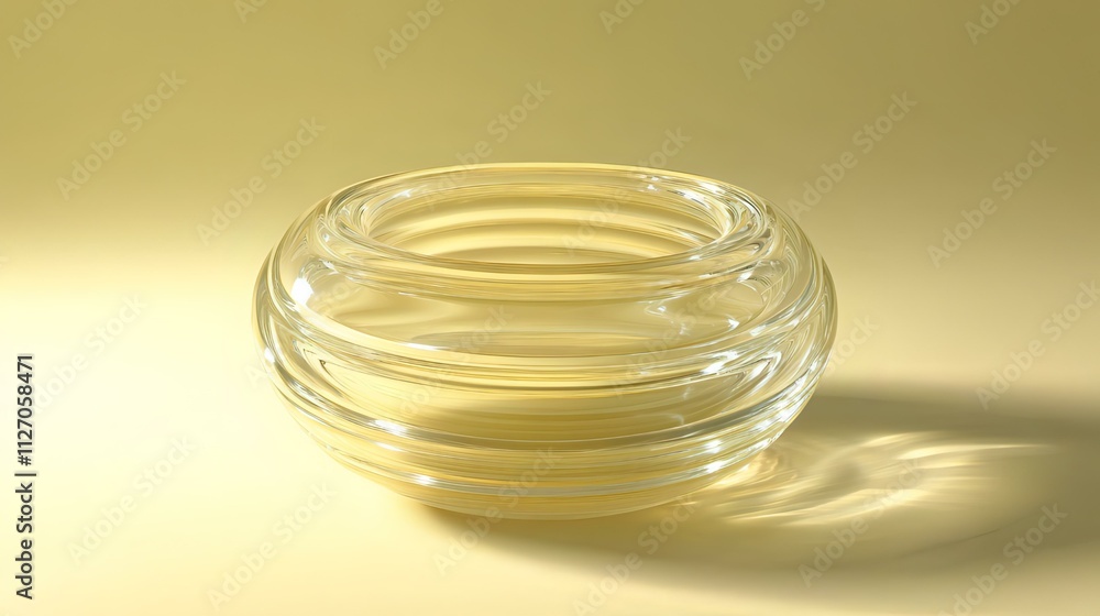 Elegant Glass Bowl: A Study in Light and Form Elegant Glass Bowl: A Study in Light and Form