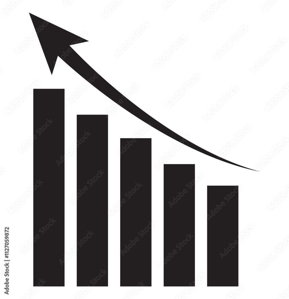 Set of growth graph vector icons. Business chart. Financial rise up. Increase profit. Set of growth graph vector icons. Business chart. Financial rise up. Increase profit.