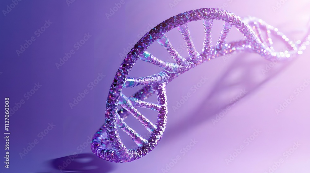 Obraz premium The Intricate Beauty of the DNA Double Helix: A 3D Render of Genetic Code