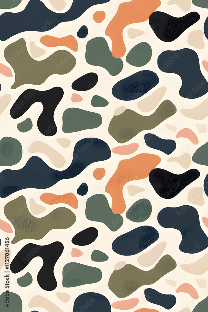 Amy camouflage military flat vector seamless pattern illustration. Khaki, olive green color camouflage texture fabric Amy camouflage military flat vector seamless pattern illustration. Khaki, olive green color camouflage texture fabric