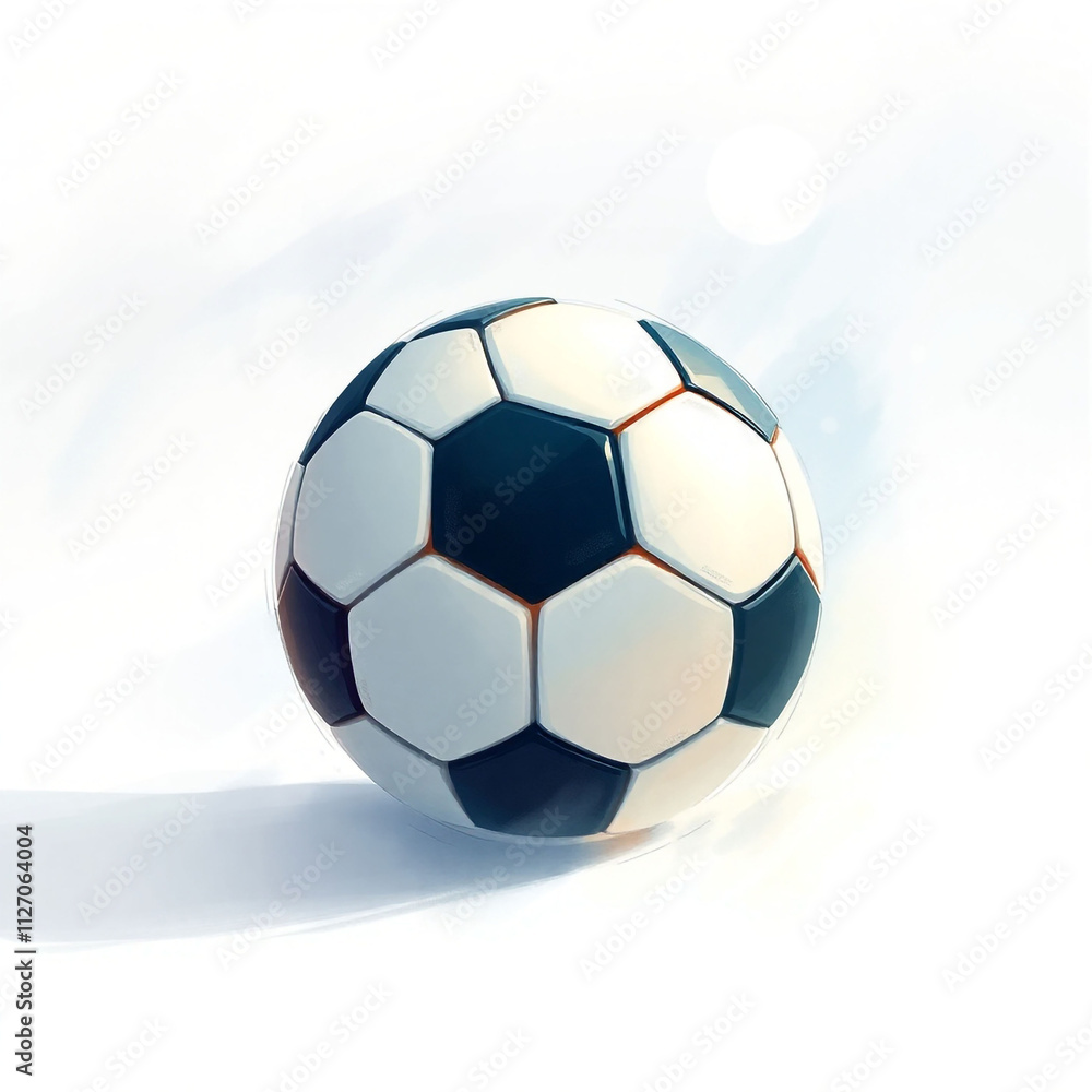 Naklejka premium Soccer ball, Football, isolated on white background, full depth of field