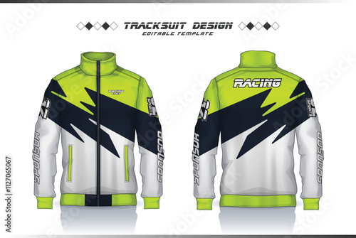 Sport Jacket Tracksuit Windbreaker motocross sports uniform template for design