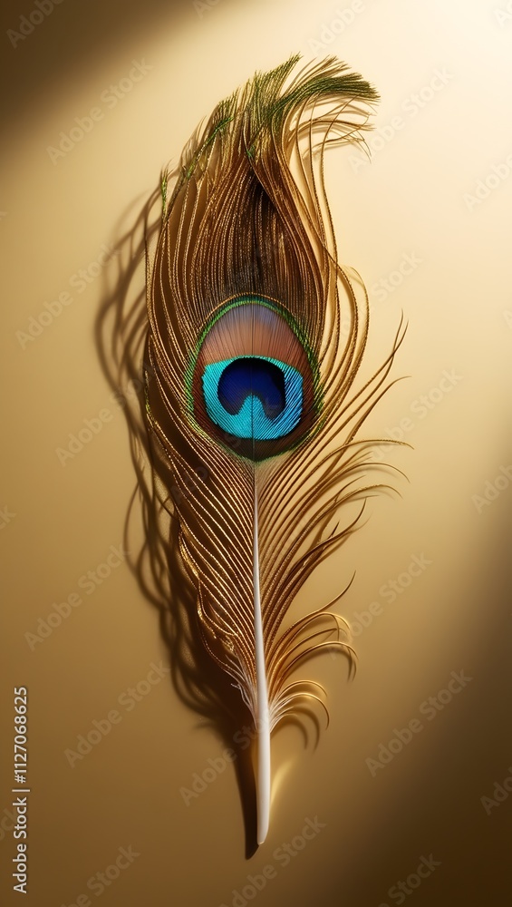 Obraz premium peacock feather close up