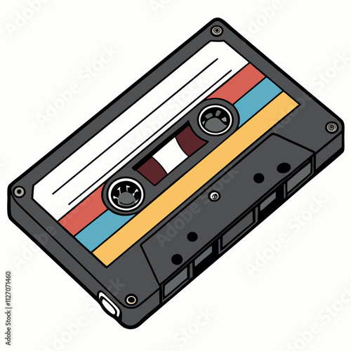 Vintage Cassette Tape Vector Graphic