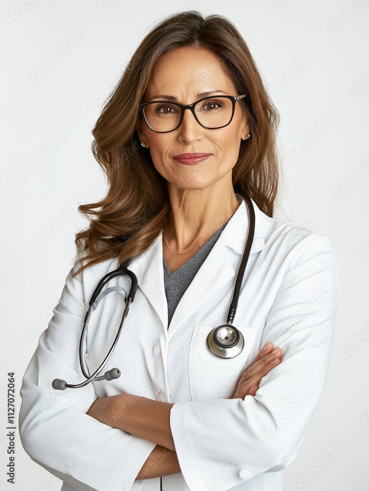 Healthcare professional portrait studio image neutral background confident look Healthcare professional portrait studio image neutral background confident look