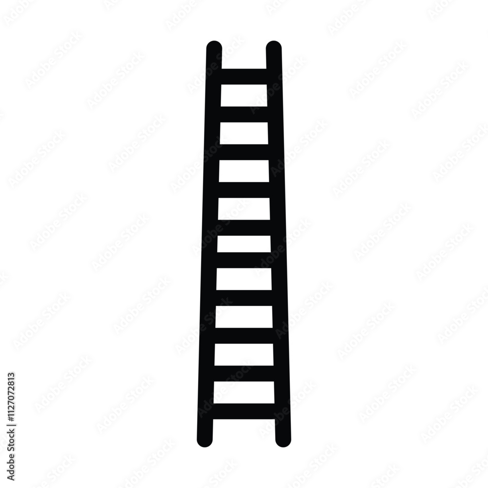 Ladder icon, vector symbol illustration design element for step-by-step business growth and success Ladder icon, vector symbol illustration design element for step-by-step business growth and success