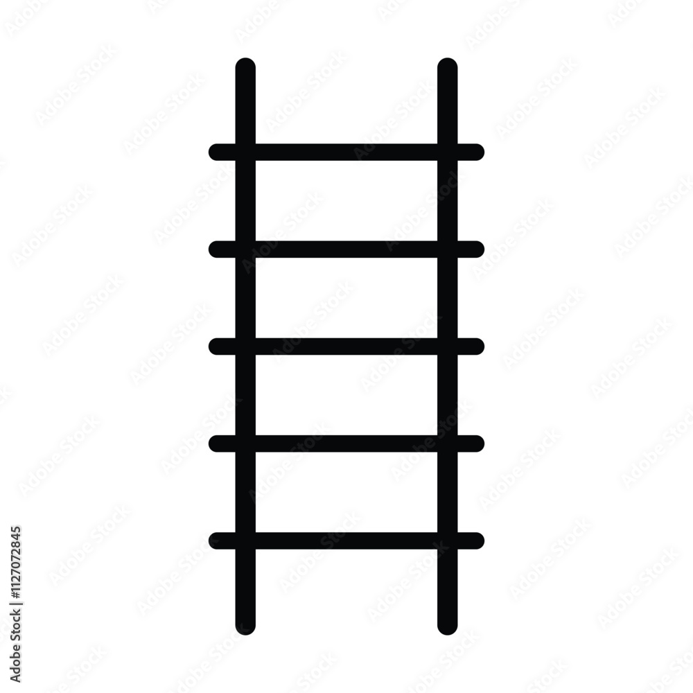 Ladder icon, vector symbol illustration design element for step-by-step business growth and success Ladder icon, vector symbol illustration design element for step-by-step business growth and success