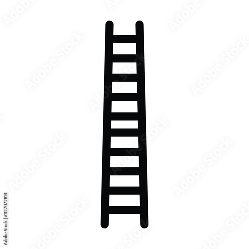 Ladder icon, vector symbol illustration design element for step-by-step business growth and success