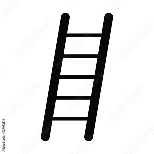 Ladder icon, vector symbol illustration design element for step-by-step business growth and success