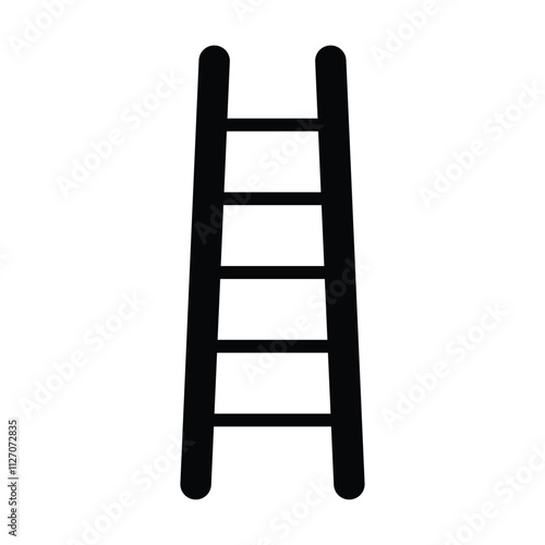 Ladder icon, vector symbol illustration design element for step-by-step business growth and success