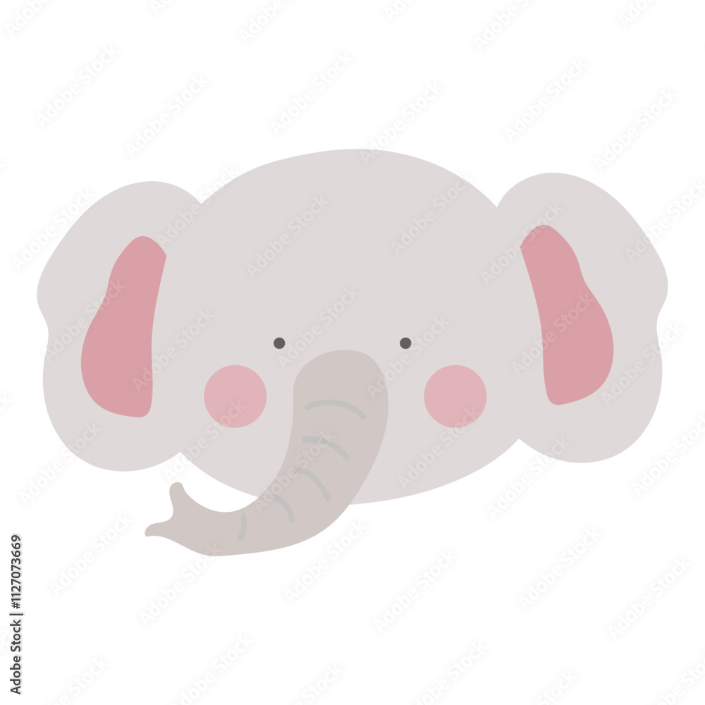Fototapeta premium Cute elephant Illustrations. Adorable Wildlife and Kid Friendly Designs