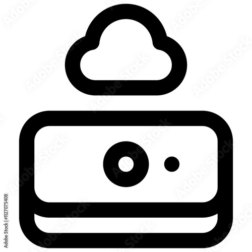 Fog machine. Editable stroke vector icon.