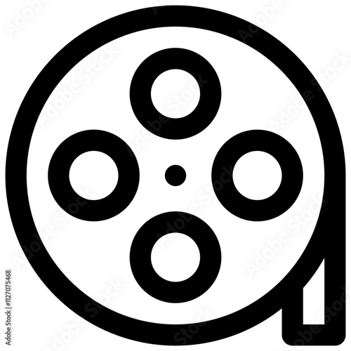 Movie night. Editable stroke vector icon.