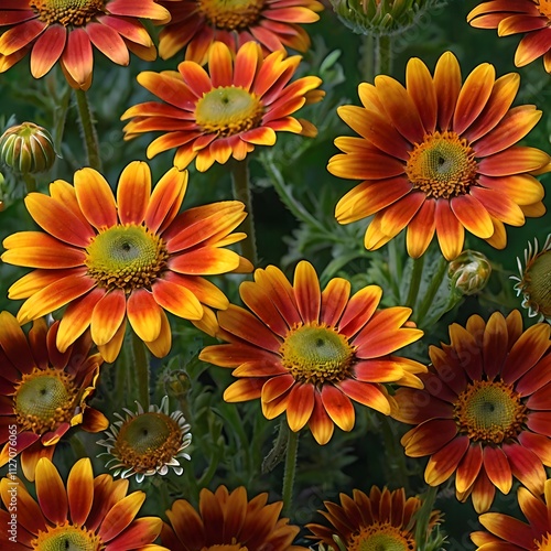 Arizona, Mesa. Field of flowering African Daisies, flower image, photo