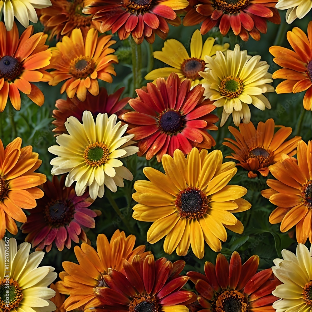 Fototapeta premium Arizona, Mesa. Field of flowering African Daisies, flower image,