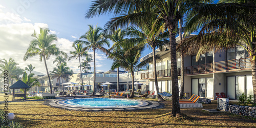 Luxury Sub-Tropical Resort by Morning Light
