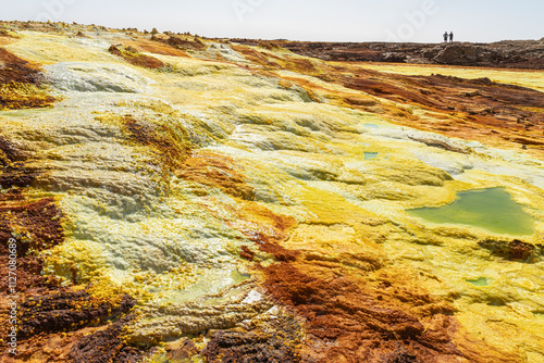 The surreal volcanic landscape of Dallol in the Danakil Depression, Ethiopia