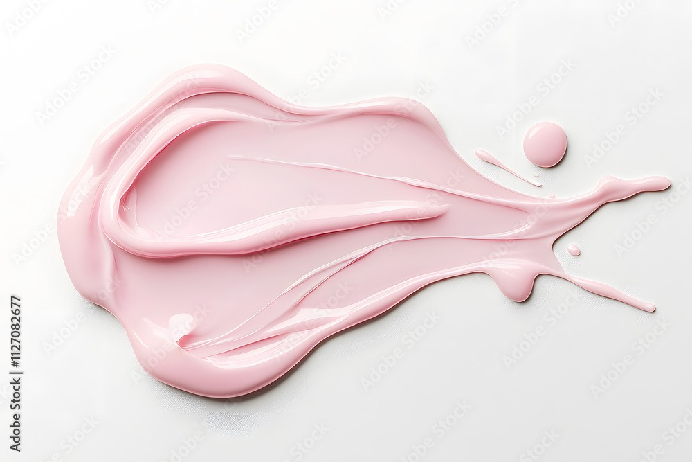 Pink gel lip balm smudge isolated on background. Pink gel lip balm smudge isolated on background.