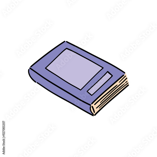 Wallpaper Mural Purple Hand-Drawn Book Illustration - Ideal for Educational and Creative Design Projects Torontodigital.ca