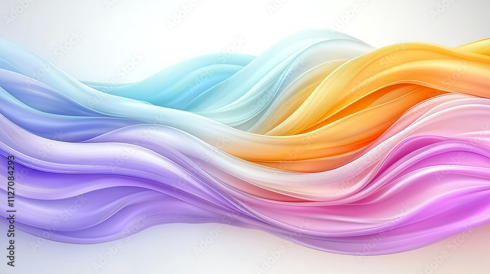 A colorful wave of fabric with a purple stripe. The colors are bright and vibrant, creating a sense of energy and movement. The wave appears to be flowing and dynamic, suggesting a feeling of freedom A colorful wave of fabric with a purple stripe. The colors are bright and vibrant, creating a sense of energy and movement. The wave appears to be flowing and dynamic, suggesting a feeling of freedom