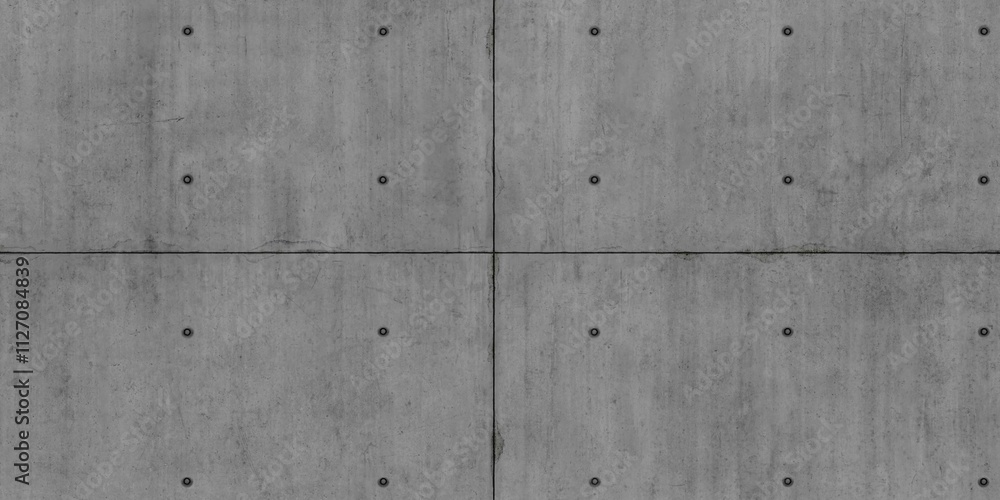 Abstract background of gray concrete wall consisting of four large panels. Concrete surface has natural textures and small cracks. Architectural design, construction, urban design concept Abstract background of gray concrete wall consisting of four large panels. Concrete surface has natural textures and small cracks. Architectural design, construction, urban design concept