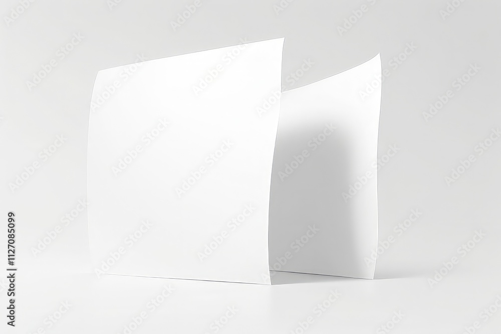 white paper on transparent background ,roll of paper with corner, plate isolated on white white paper on transparent background ,roll of paper with corner, plate isolated on white