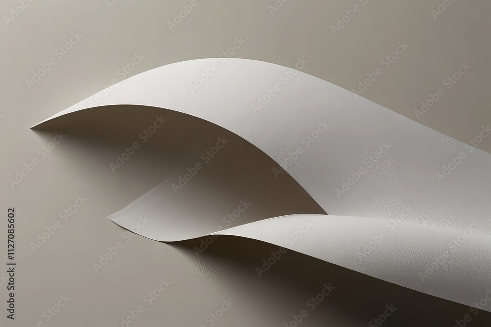 white paper on transparent background ,roll of paper with corner, plate isolated on white white paper on transparent background ,roll of paper with corner, plate isolated on white