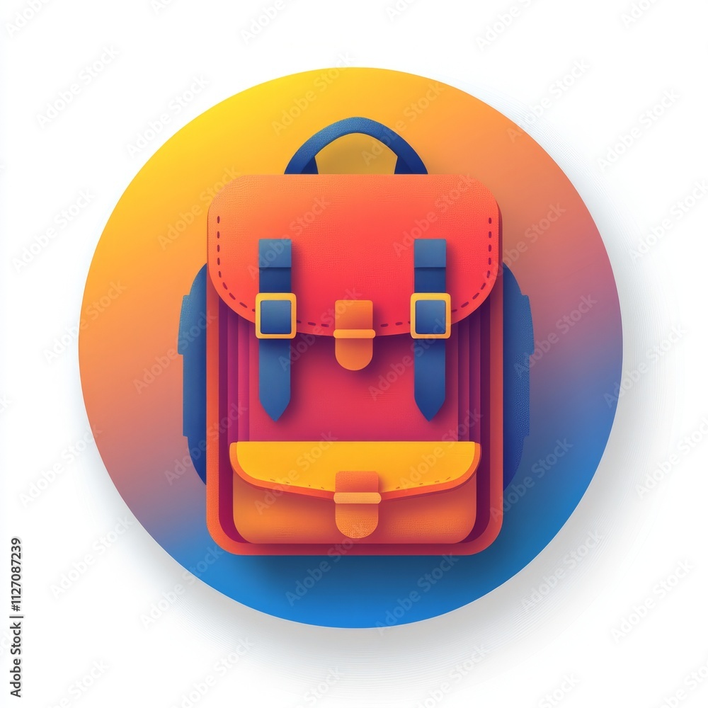 Vibrant Papercraft Backpack Design Vibrant Papercraft Backpack Design