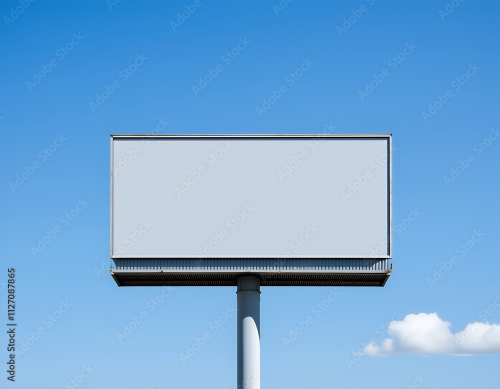 Blank Billboard Outdoor Advertising Clear Sky Mockup Blank Billboard Outdoor Advertising Clear Sky Mockup
