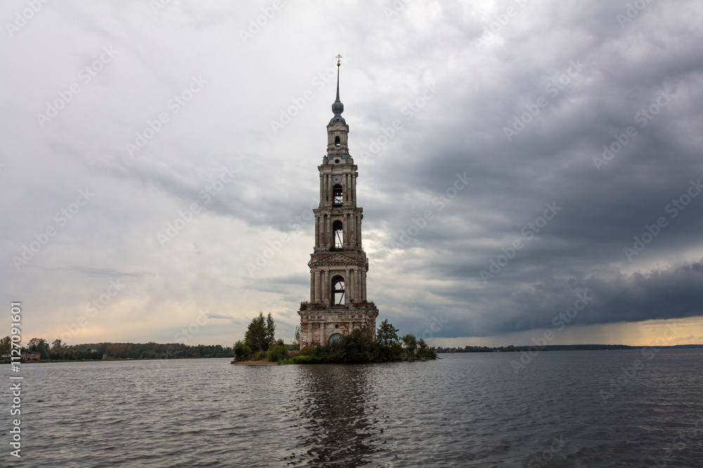 Russia Tver region Kalyazin view on a cloudy summer day Russia Tver region Kalyazin view on a cloudy summer day