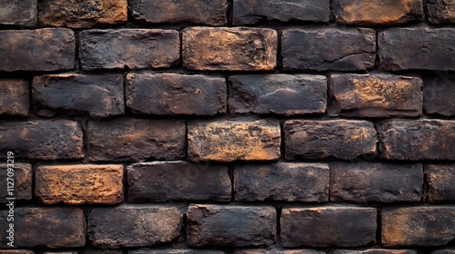 Dark Brown Brick Wall Texture Background Image photo