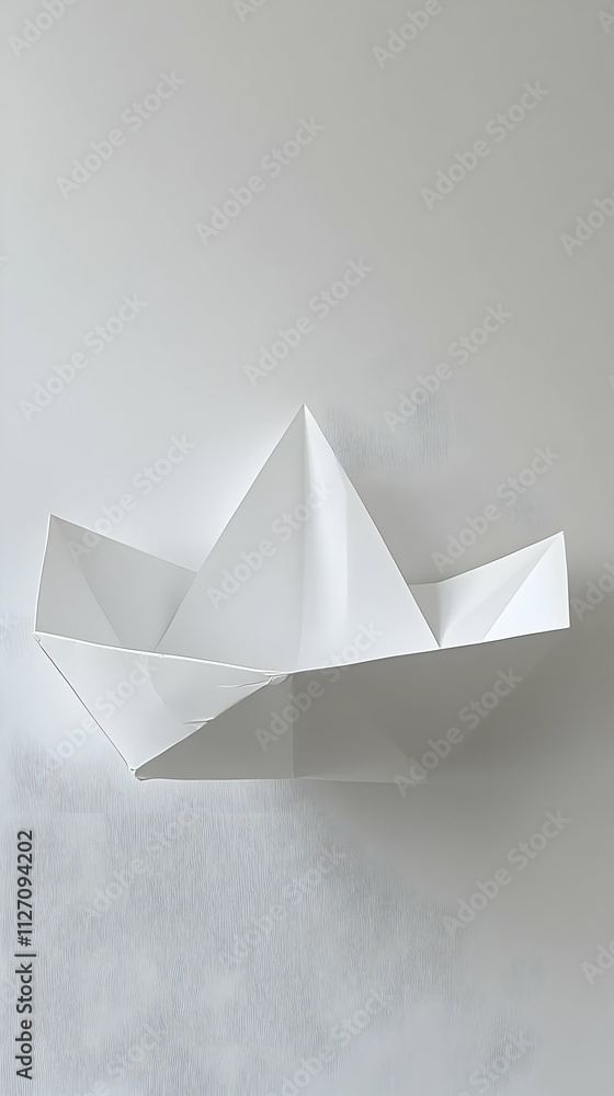 White Paper Boat Illustration White Paper Boat Illustration