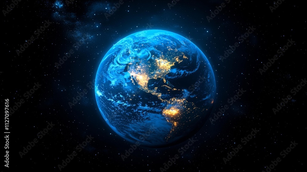 Digital Globe Network Concept Illustration. Generative AI Digital Globe Network Concept Illustration. Generative AI