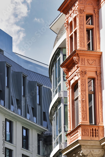 Leipzig, alte und moderne Fassaden in der Schlossgasse