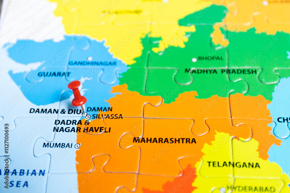 Obraz premium Political map of India